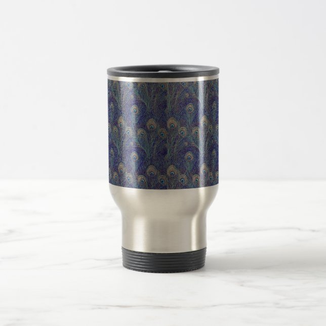 Taza De Viaje Peacock Feather Travel Mug (Centro)