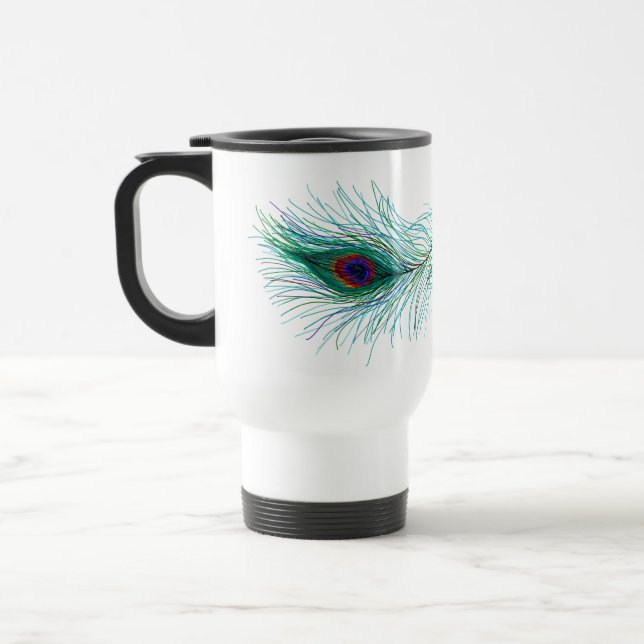 Taza De Viaje Peacock Feathers (Izquierda)