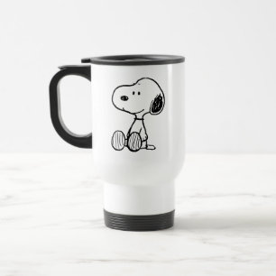 Taza De Viaje PEANUTS   Snoopy on Black White Comics