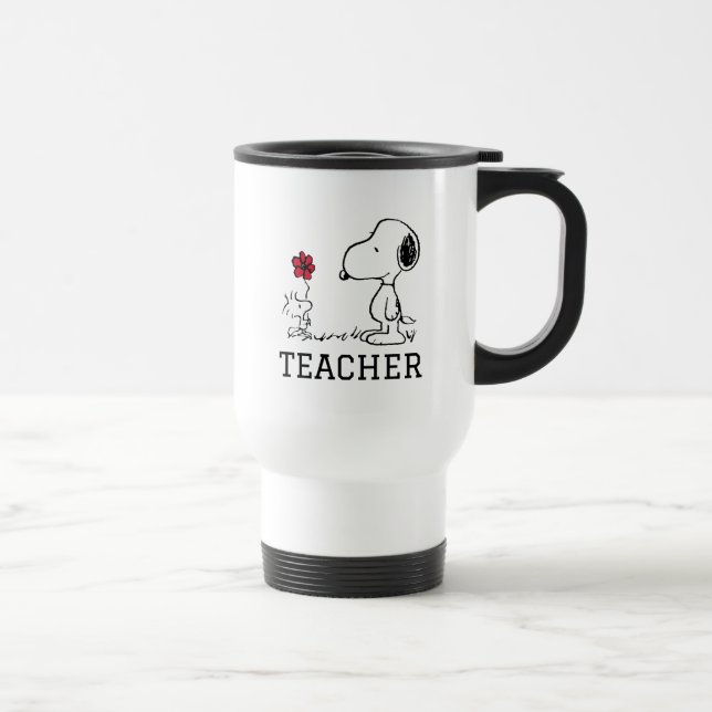 Taza De Viaje PEANUTS | Snoopy & Woodstock Teacher (Derecha)