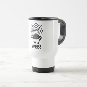 Taza De Viaje Pegatina de araña 🕷️ ✨   Personalizado Web Fun"