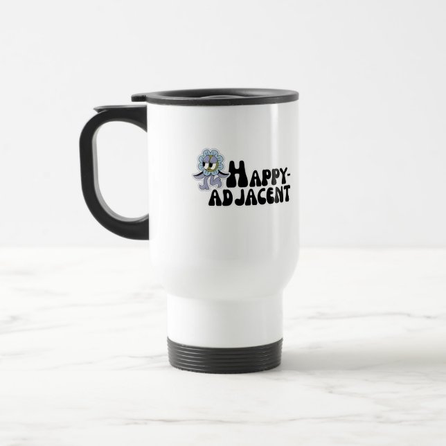 Taza De Viaje Pegatina Feliz-Adyacente (Izquierda)