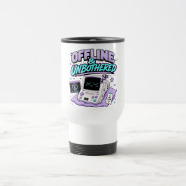 Taza De Viaje Pegatina Retro Desconectada Y Sin Molestias