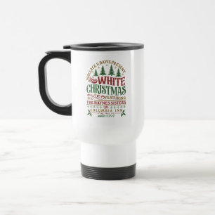 Taza De Viaje Película Navideña Blanca y Acogedora – Feliz Navid