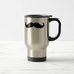 Taza De Viaje Pelo facial del bigote divertido del disfraz del