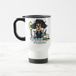 Taza De Viaje Pelo oscuro del efecto secundario de la medicación