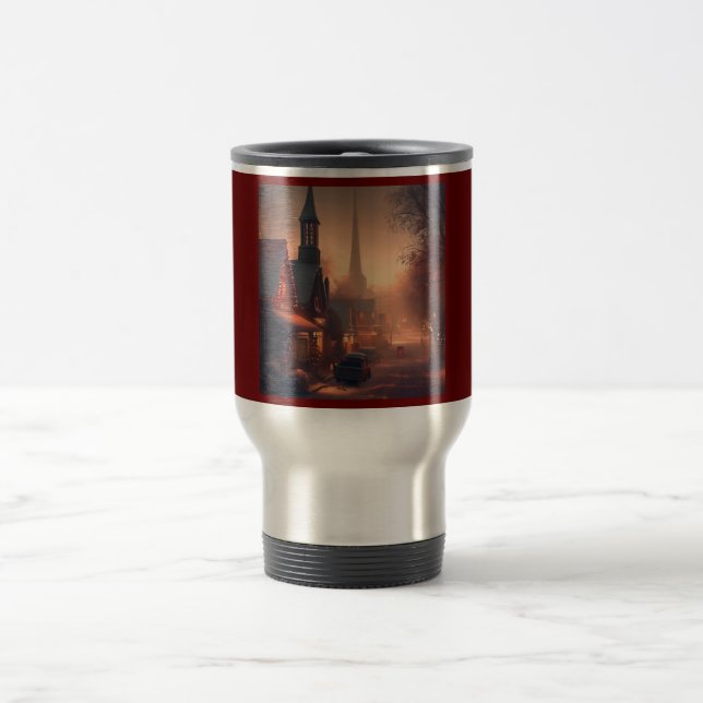 Taza De Viaje Pequeña ciudad 4 navidades (Centro)