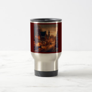 Taza De Viaje Pequeña ciudad de navidades 1