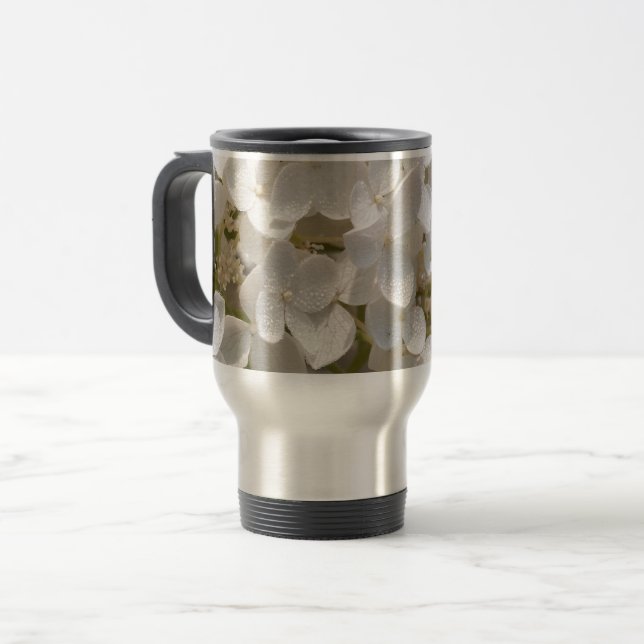 Taza De Viaje Pequeñas flores blancas (Anverso izquierdo)