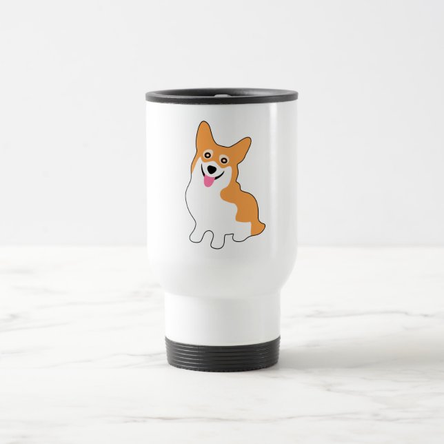 Taza De Viaje Pequeño Corgi lindo (Centro)