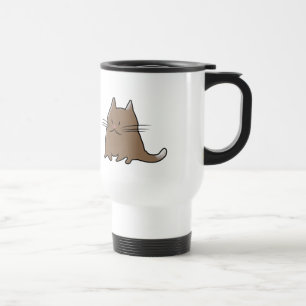 Taza De Viaje Pequeño gato rechoncho gordo lindo del gatito