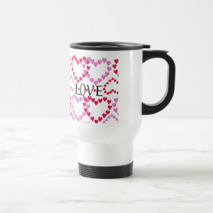 Taza De Viaje Pequeños corazones Amor Rojo Rosa