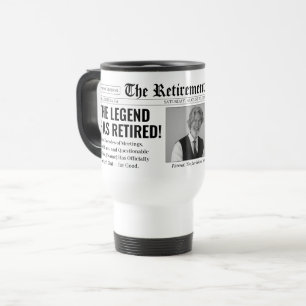 Taza De Viaje Periódico de jubilación personalizado divertido