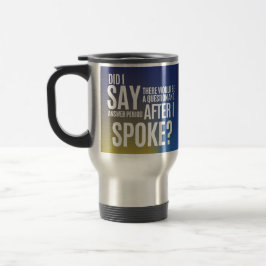 Taza De Viaje Período de preguntas y respuestas después de habla