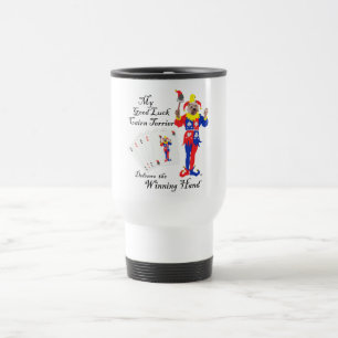 Taza De Viaje Perrito Cairn Terrier Afortunado del Poker