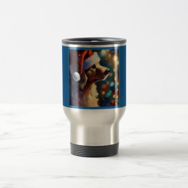Taza De Viaje Perro 3 navidades (Centro)