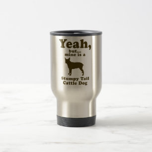 Taza De Viaje Perro achaparrado del ganado de la cola