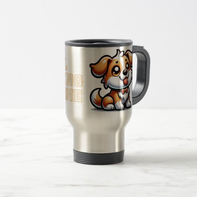 Taza De Viaje perro, amor de cachorros (Anverso derecho)