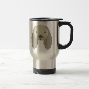 TAZA DE VIAJE PERRO CACHORRO SPANIEL KAWAII TAN DULCE