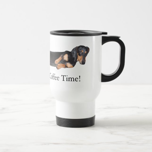 Taza De Viaje ¡Perro caliente! Es hora del café (Derecha)