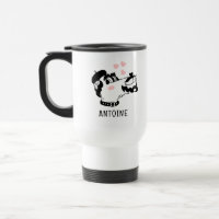 Perro de caniche francés con nombre personalizado