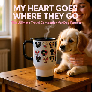 Taza De Viaje Perro de San Valentín amantes del perro
