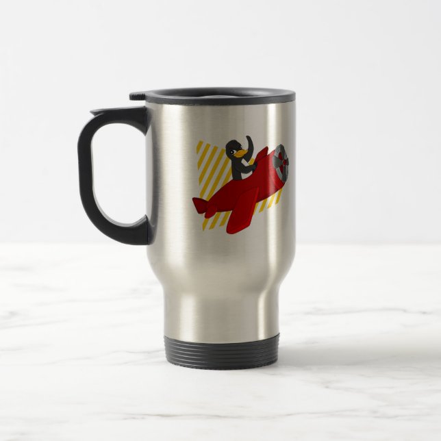 Taza De Viaje Perro de viaje del personalizado del pingüino vola (Izquierda)