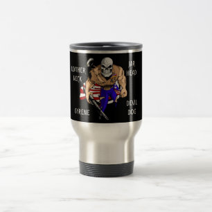 TAZA DE VIAJE PERRO DEMOCRÁTICO / JARHEAD / GYRENE / LEATHERNECK