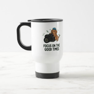 Taza De Viaje Perro Divertido Amante de la Cámara Entusiasta de 