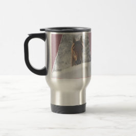 Taza De Viaje Perro dulce salvaje de los caballos que viajan al