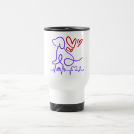 Taza De Viaje Perro El día de San Valentín lindo Lover