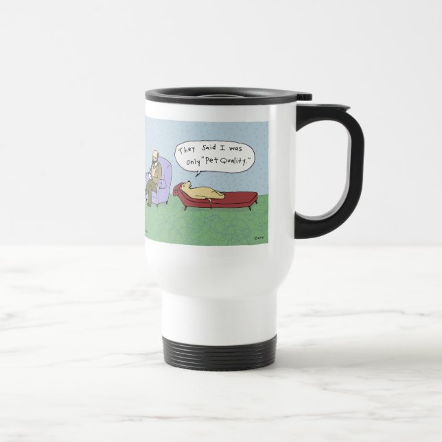 Taza De Viaje Perro en dibujo animado de la terapia (Derecha)