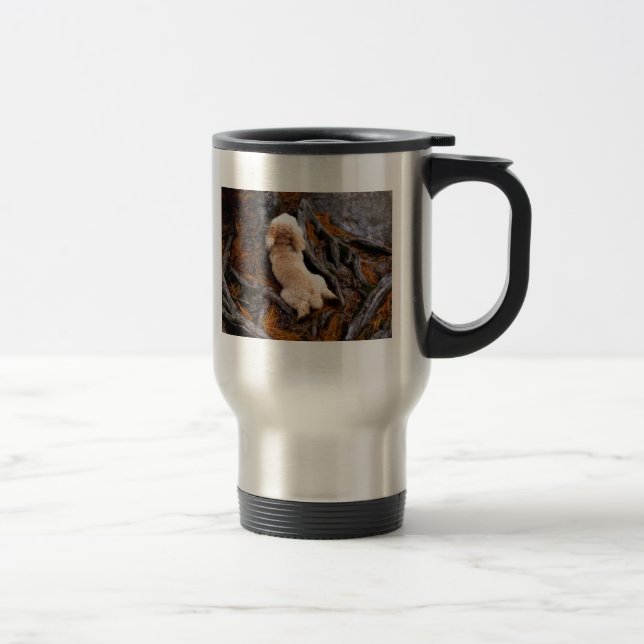 Taza De Viaje Perro entre raíces (Derecha)