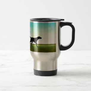Taza De Viaje Perro herboso del indicador del campo