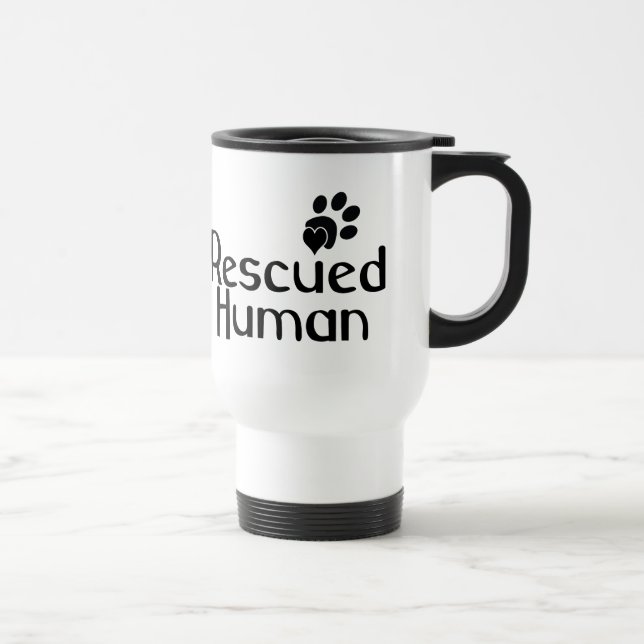 Taza De Viaje Perro humano rescatado (Derecha)
