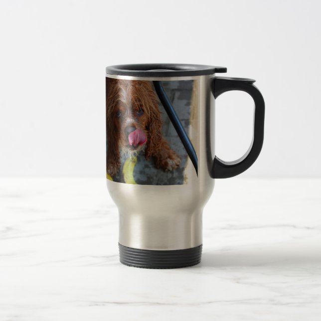 Taza De Viaje Perro mojado con un plátano (Derecha)