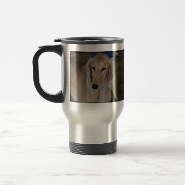 Taza De Viaje Perro rubio de Saluki (Izquierda)