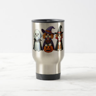 Taza De Viaje Perros como fantasmas, brujas y vampiros