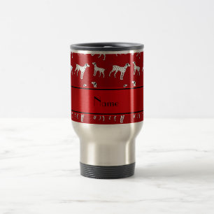 Taza De Viaje Perros dálmatas rojos conocidos personalizados