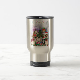 Taza De Viaje perros Feliz Navidad Luz