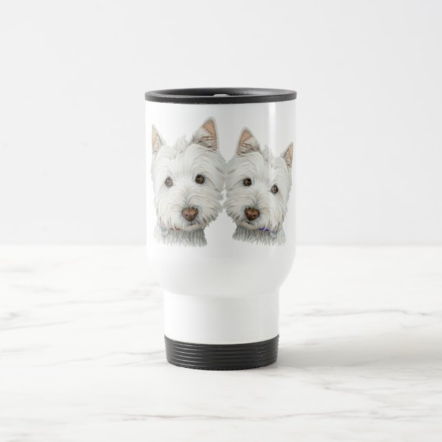 Taza De Viaje Perros lindos de Westie (Centro)