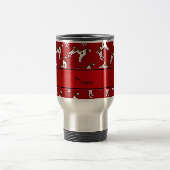 Taza De Viaje Perros rojos conocidos personalizados del perro de (Centro)