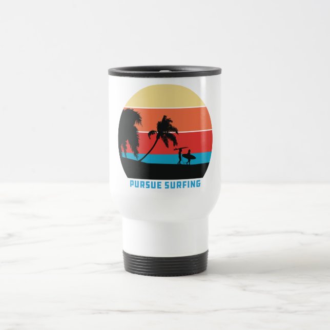Taza De Viaje Persiga El Regalo De Surf Para El Surfista Y El Ve (Centro)