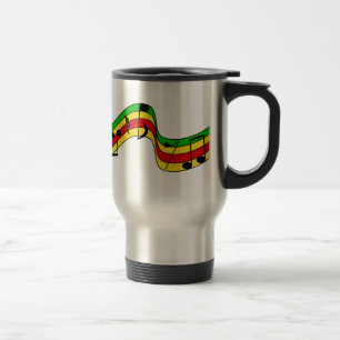 Taza De Viaje Personal de la música de Rasta