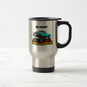Taza De Viaje Personaliza Camión Antiguo Con Elevación Enorme En