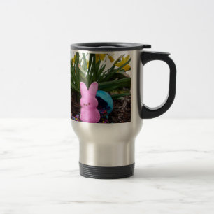 Taza De Viaje Personaliza el conejo de Pascua Arte del destino d