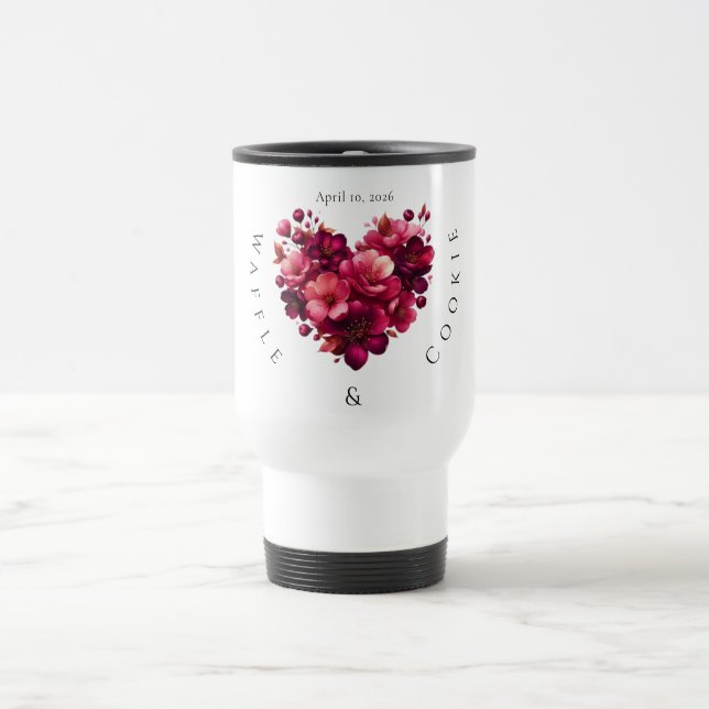 Taza De Viaje Personalizable Boda Mug para parejas (Centro)
