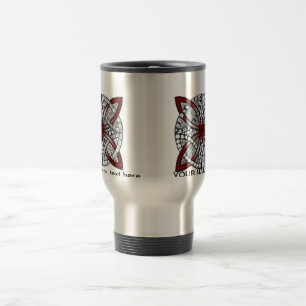 Taza De Viaje Personalizable Celtic Knot Doodle Maroon Red