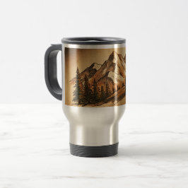Taza de viaje personalizable de montaña vintage