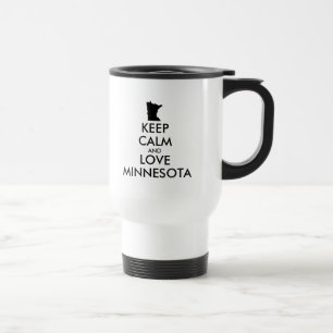 Taza De Viaje Personalizable MANTENGA CALMA Y AME A MINNESOTA